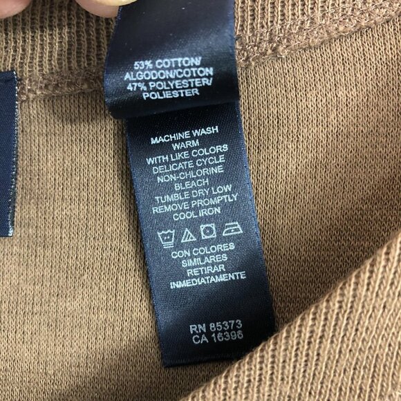 Crazy Horse Liz Claiborne Brown Button Up Knit Top - Picture 5 of 5